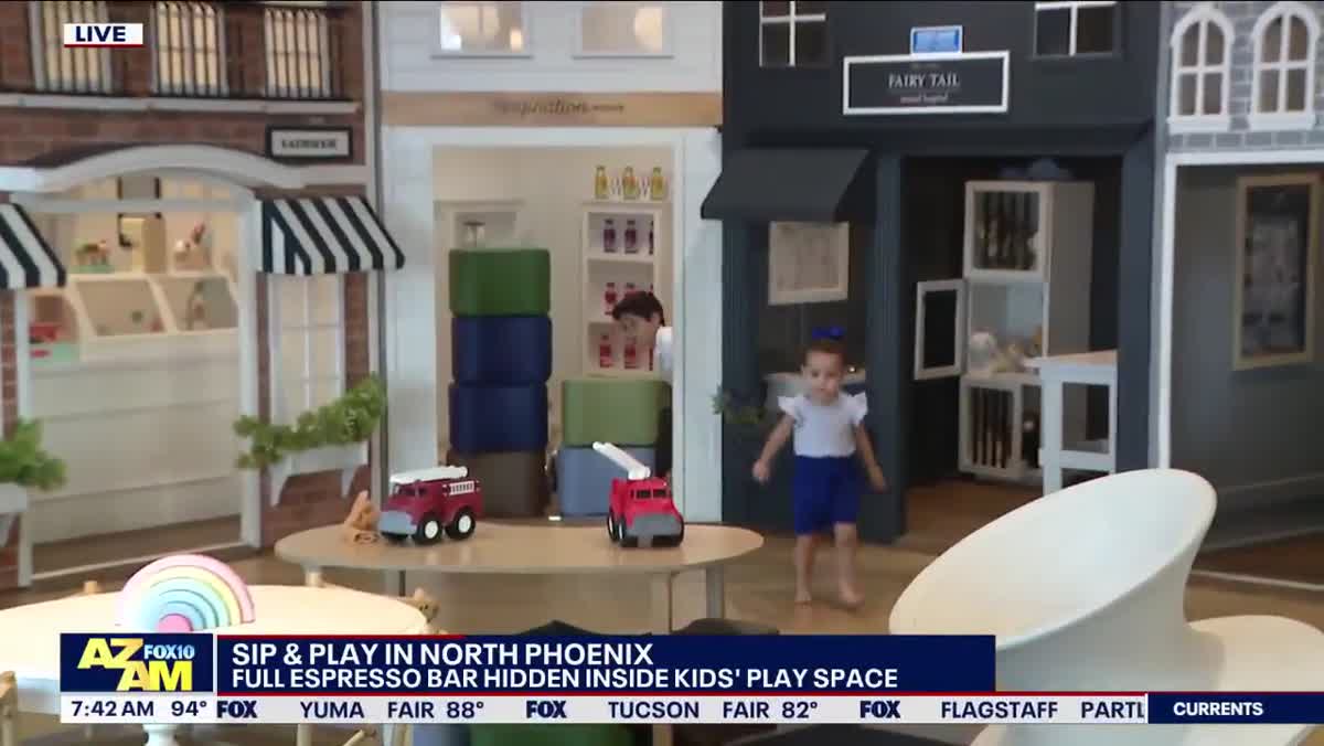 Fox 10 AZ AM broadcasting live from the play floor